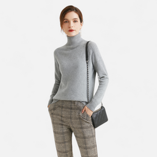 Maison Marlowe | Merino Wool Cashmere Mock-Neck Sweater