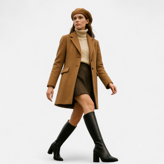 Maison Marlowe | Knee-High Block Heel Boots with Pointed Toe