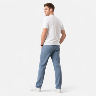 Maison Marlowe | Men’s Relaxed Straight-Leg Denim Trousers – Casual Jeans