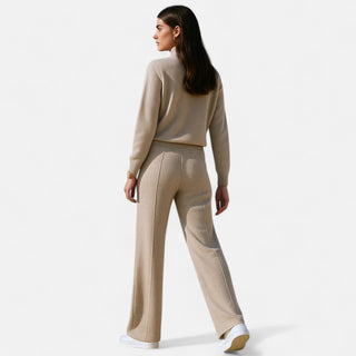 Maison Marlowe | Women's Wool Knit Wide-Leg Lounge Trousers