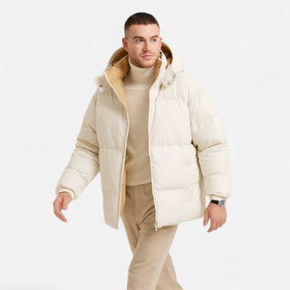Maison Marlowe | Men’s Puffer Jacket – Insulated Winter Hooded Coat