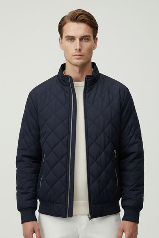 Maison Marlowe | Men’s Quilted Winter Jacket – Fleece-Lined Zip-Up