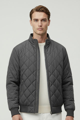 Maison Marlowe | Men’s Quilted Winter Jacket – Fleece-Lined Zip-Up