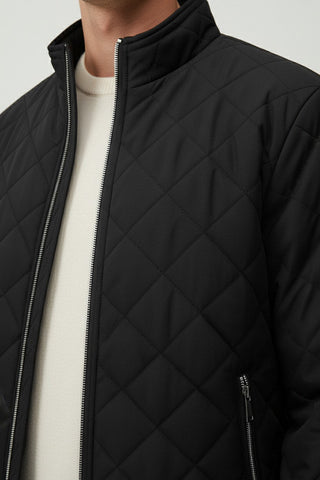 Maison Marlowe | Men’s Quilted Winter Jacket – Fleece-Lined Zip-Up