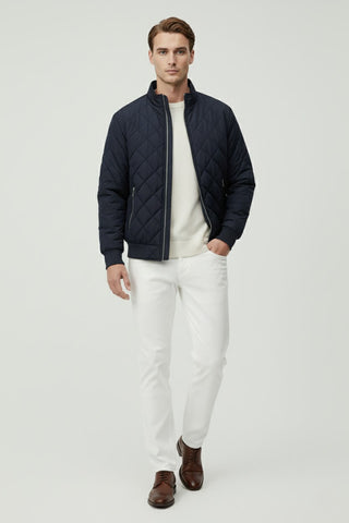 Maison Marlowe | Men’s Quilted Winter Jacket – Fleece-Lined Zip-Up