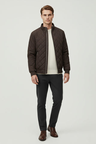 Maison Marlowe | Men’s Quilted Winter Jacket – Fleece-Lined Zip-Up