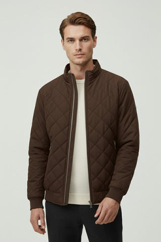 Maison Marlowe | Men’s Quilted Winter Jacket – Fleece-Lined Zip-Up