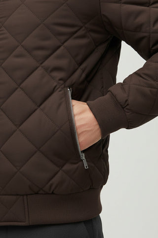 Maison Marlowe | Men’s Quilted Winter Jacket – Fleece-Lined Zip-Up