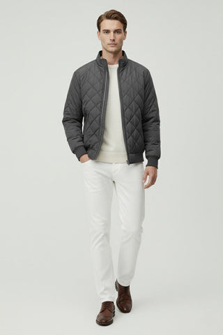 Maison Marlowe | Men’s Quilted Winter Jacket – Fleece-Lined Zip-Up