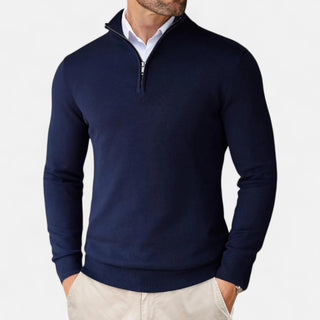 Maison Marlowe | Men’s Merino Wool Half-Zip Sweater – Lightweight Knit Pullover
