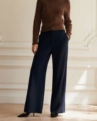Maison Marlowe | Women's Wide-Leg Trousers - High-Waisted