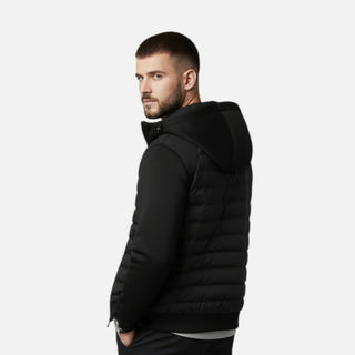 Maison Marlowe | Men’s Hybrid Hooded Jacket – Lightweight Quilted Zip-Up