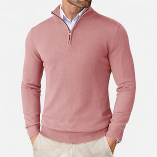 Maison Marlowe | Men’s Merino Wool Half-Zip Sweater – Lightweight Knit Pullover