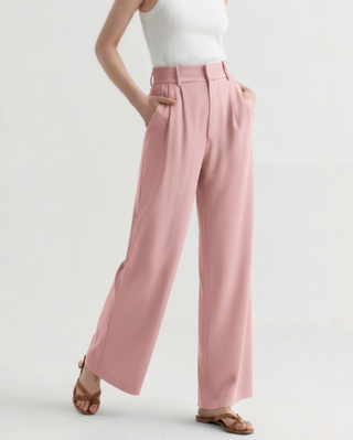 Maison Marlowe | Women's Wide-Leg Trousers - High-Waisted