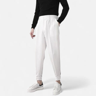 Maison Marlowe | Men’s Tailored Pleated Trousers – Modern Tapered Fit
