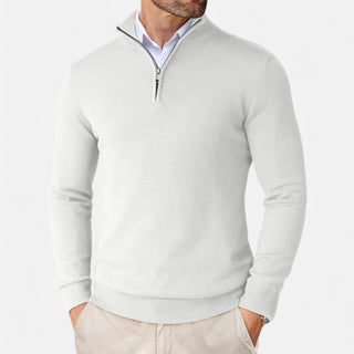 Maison Marlowe | Men’s Merino Wool Half-Zip Sweater – Lightweight Knit Pullover