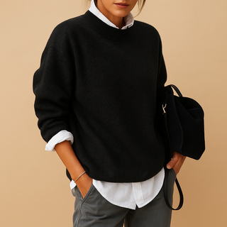 Maison Marlowe | Women's Cashmere Sweater – Long Sleeves with Round Neck