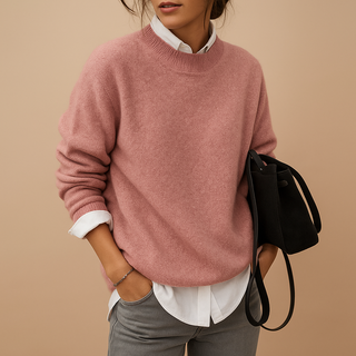 Maison Marlowe | Women's Cashmere Sweater – Long Sleeves with Round Neck